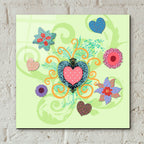 Swirling Big Heart by Art Licensing Studio - 12x12 acrylic wall art in a room