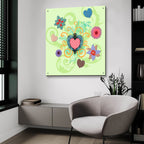 Swirling Big Heart by Art Licensing Studio - 36x36 acrylic wall art in a room