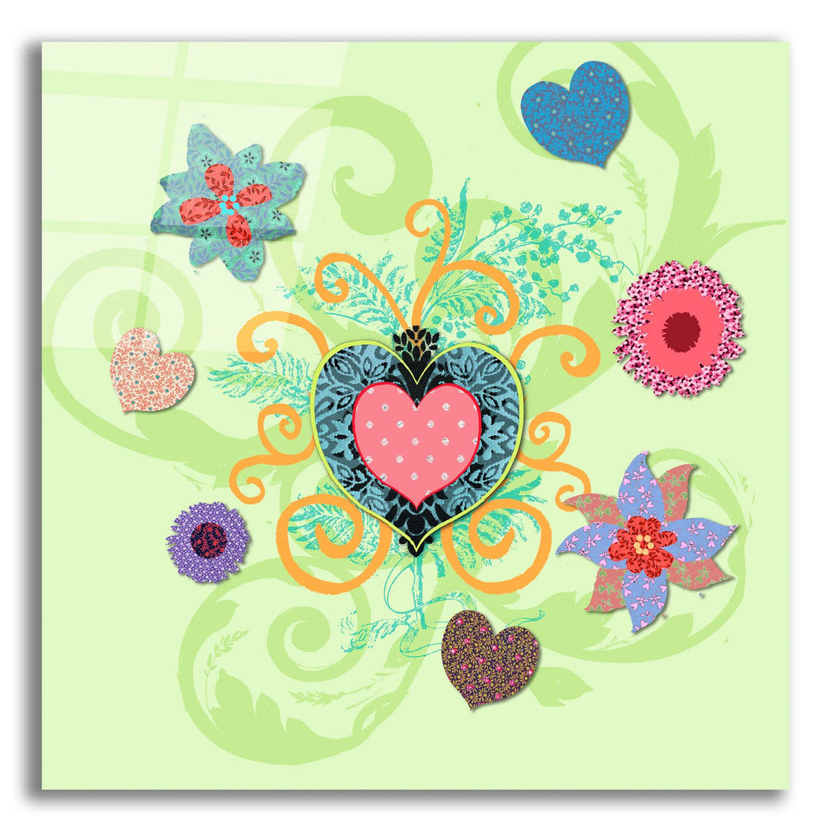 Swirling Big Heart by Art Licensing Studio acrylic glass wall art