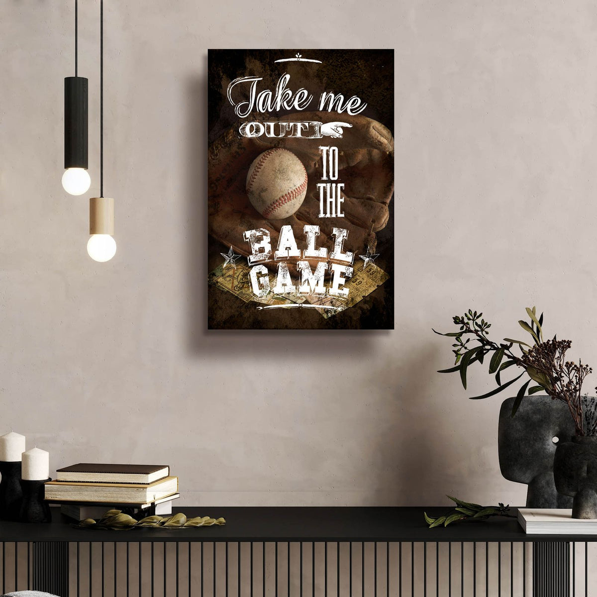 Take Me Out by Art Licensing Studio - 16x24 acrylic wall art in a room