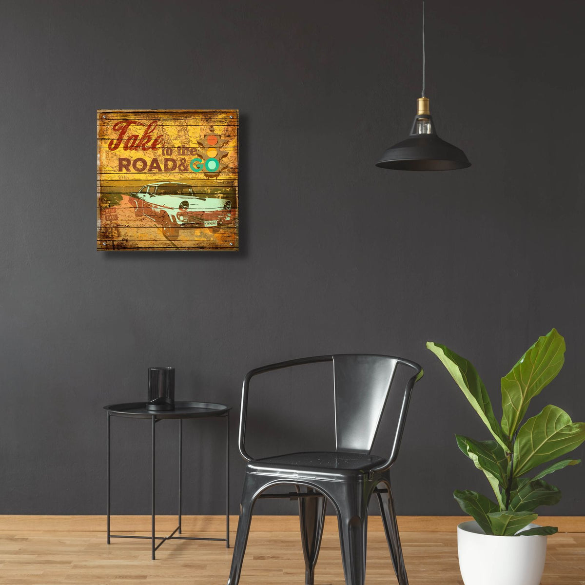 Take To The Road by Art Licensing Studio - 24x24 acrylic wall art in a room