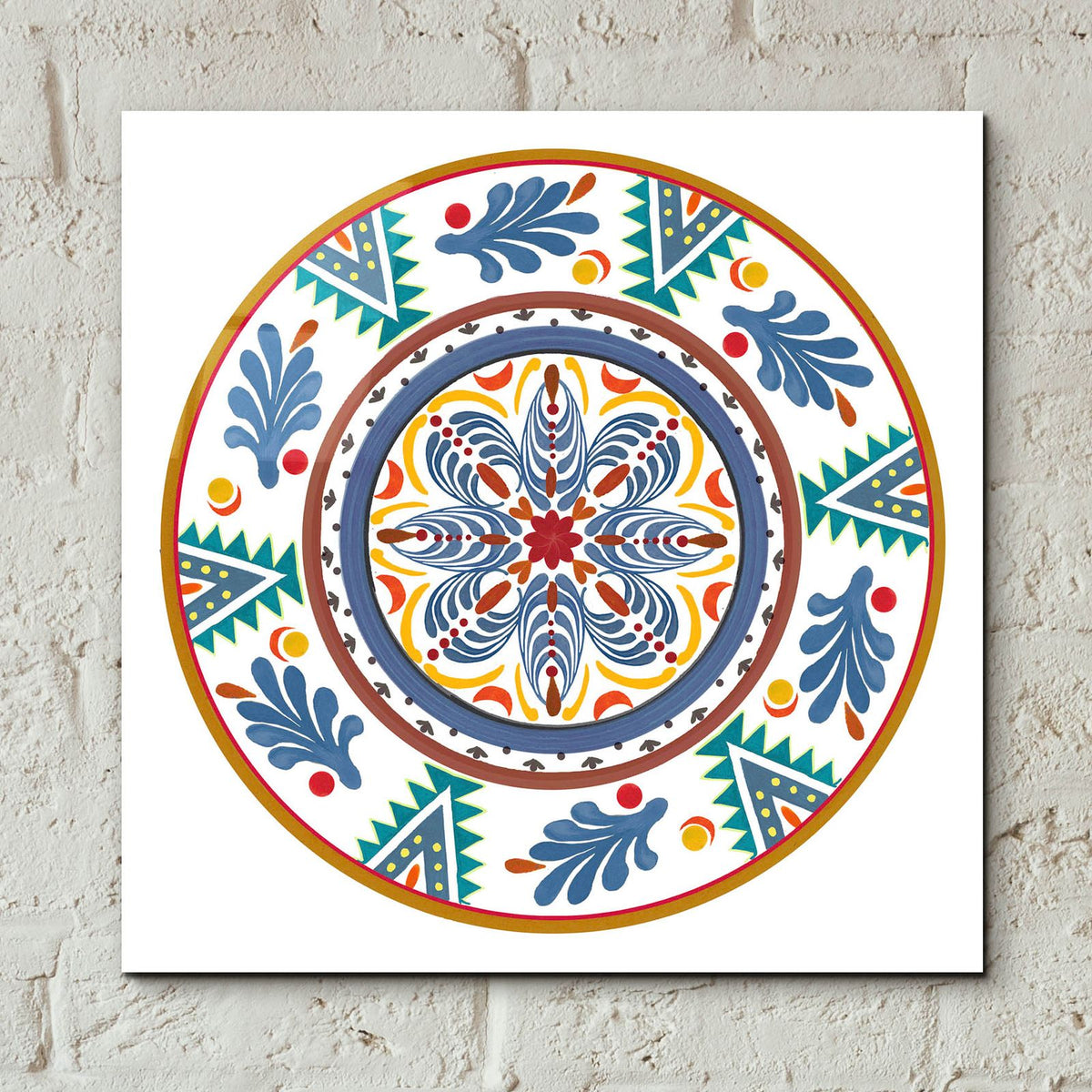 Talavera De Moda 4 by Art Licensing Studio - 12x12 acrylic wall art in a room