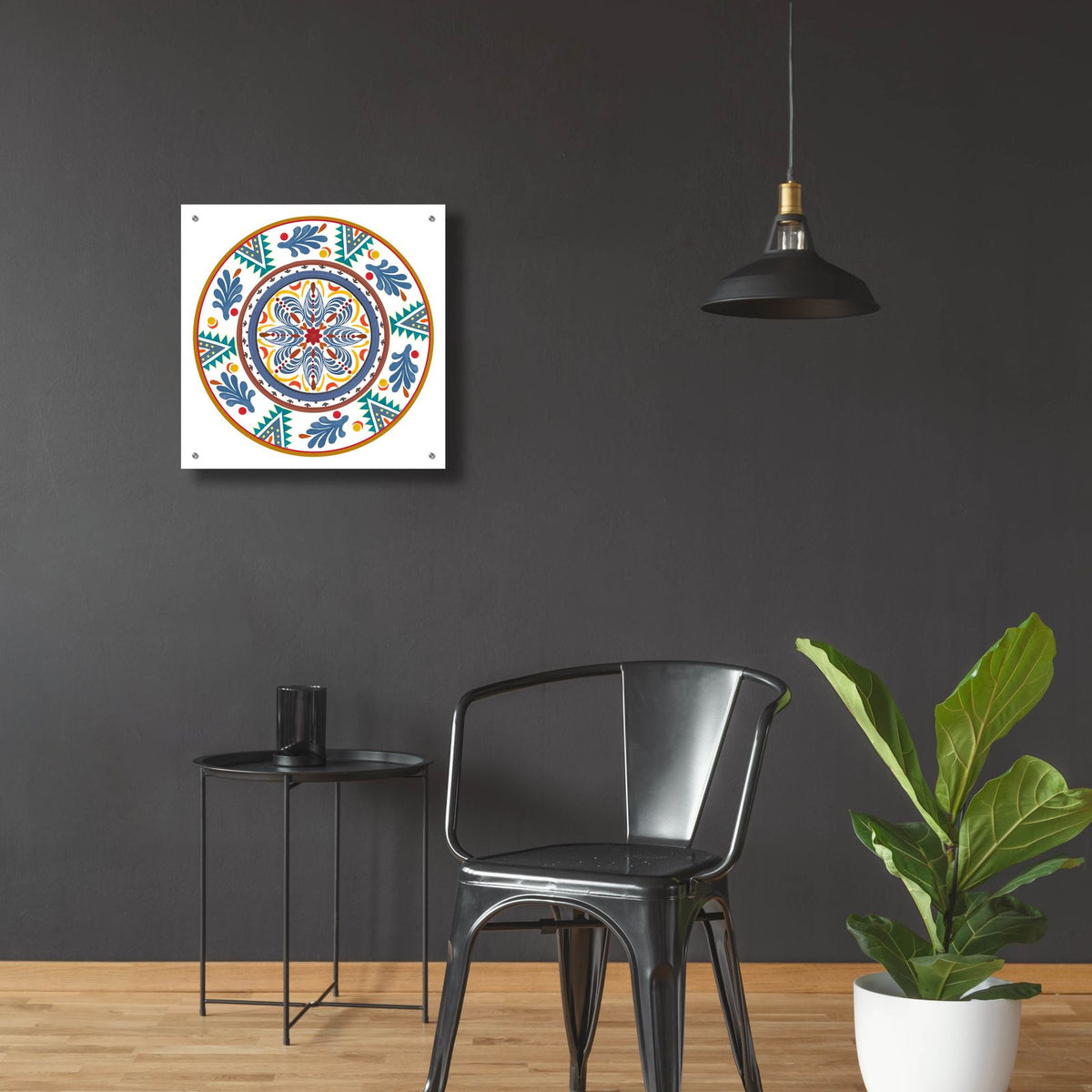 Talavera De Moda 4 by Art Licensing Studio - 24x24 acrylic wall art in a room