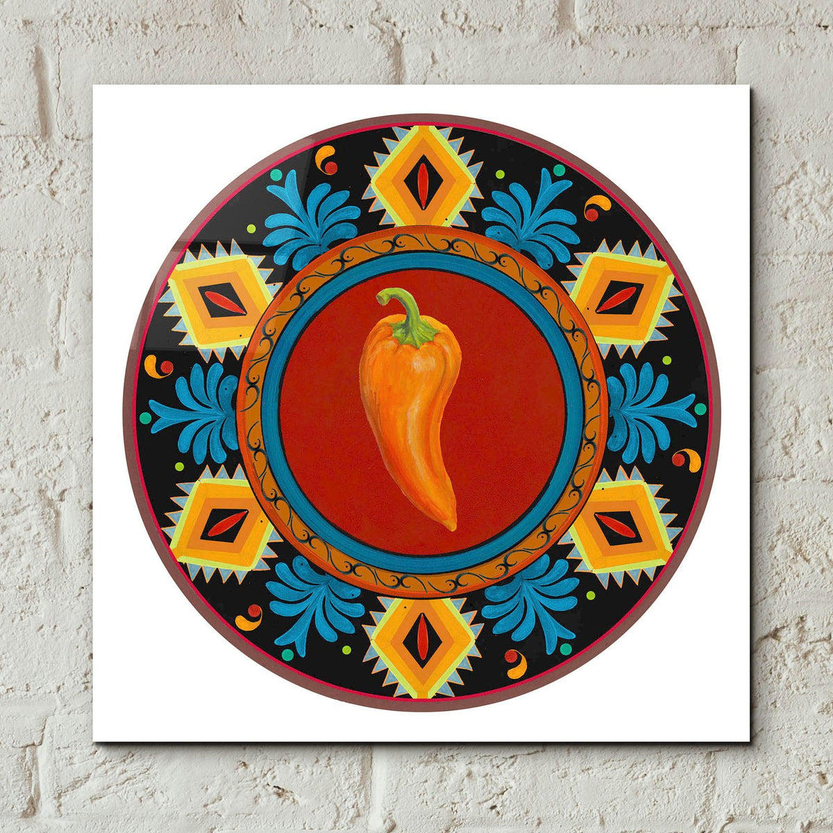 Talavera Tex-mex 2 by Art Licensing Studio - 12x12 acrylic wall art in a room