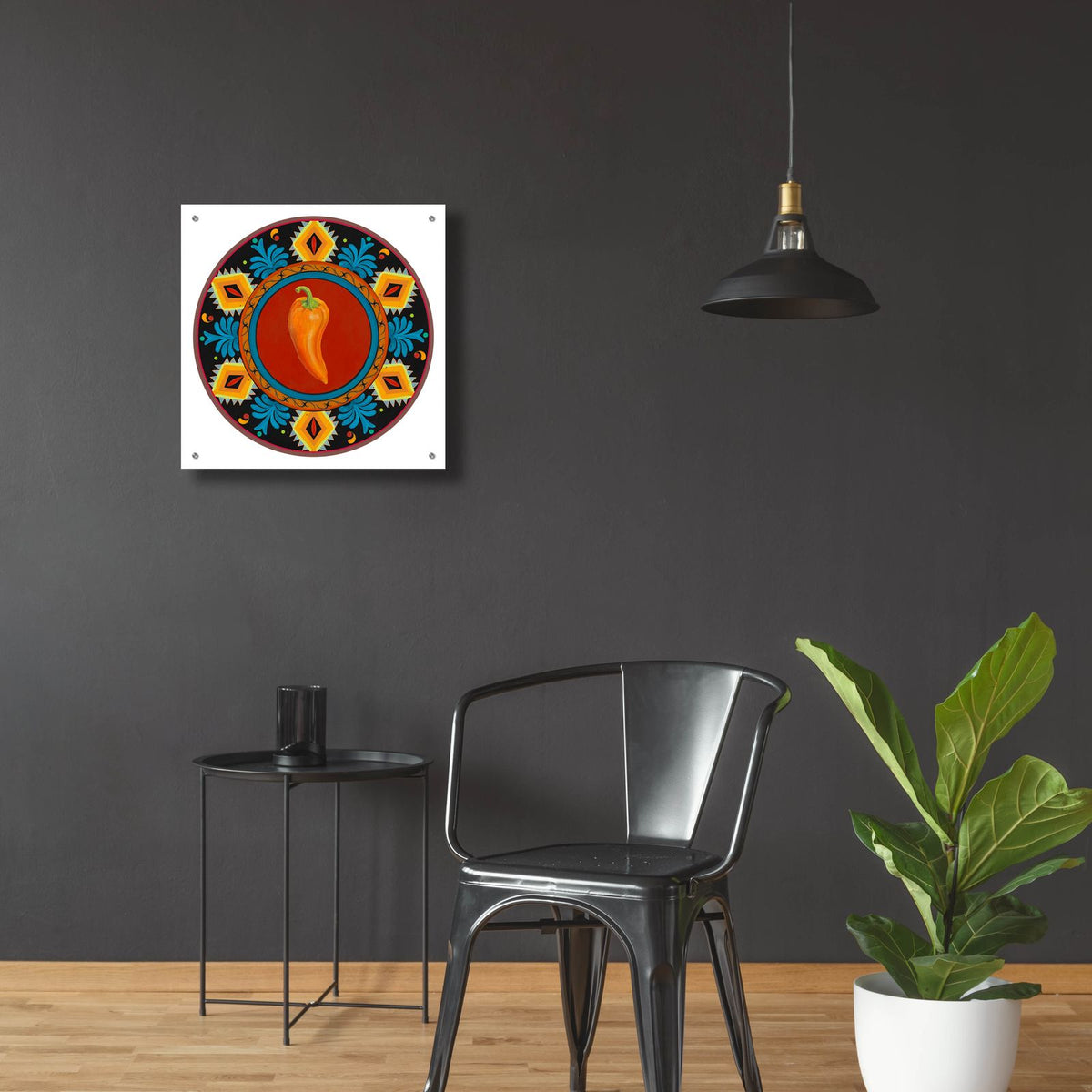 Talavera Tex-mex 2 by Art Licensing Studio - 24x24 acrylic wall art in a room