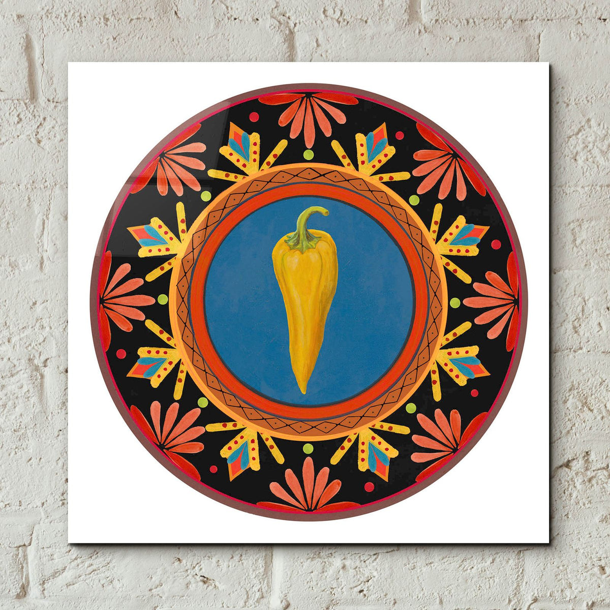 Talavera Tex-mex 3 by Art Licensing Studio - 12x12 acrylic wall art in a room