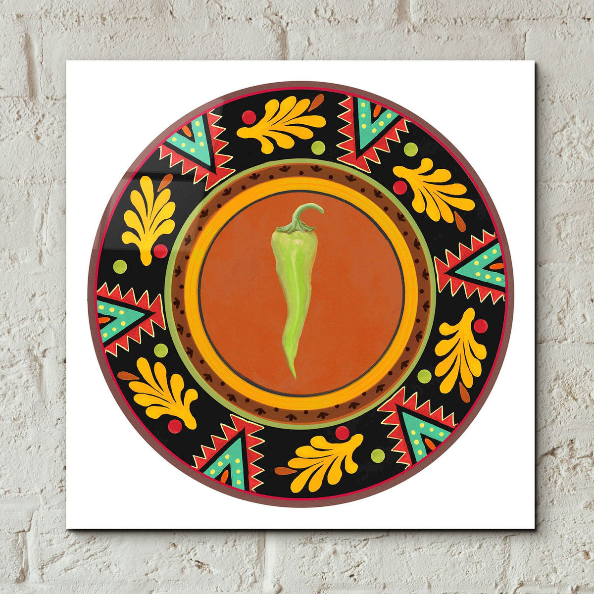 Talavera Tex-mex 4 by Art Licensing Studio - 12x12 acrylic wall art in a room