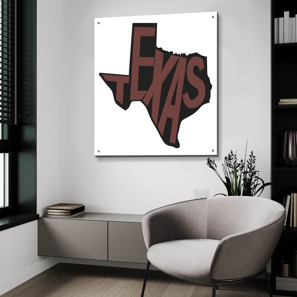 Texas 2 by Art Licensing Studio - 36x36 acrylic wall art in a room