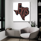 Texas 2 by Art Licensing Studio - 36x36 acrylic wall art in a room