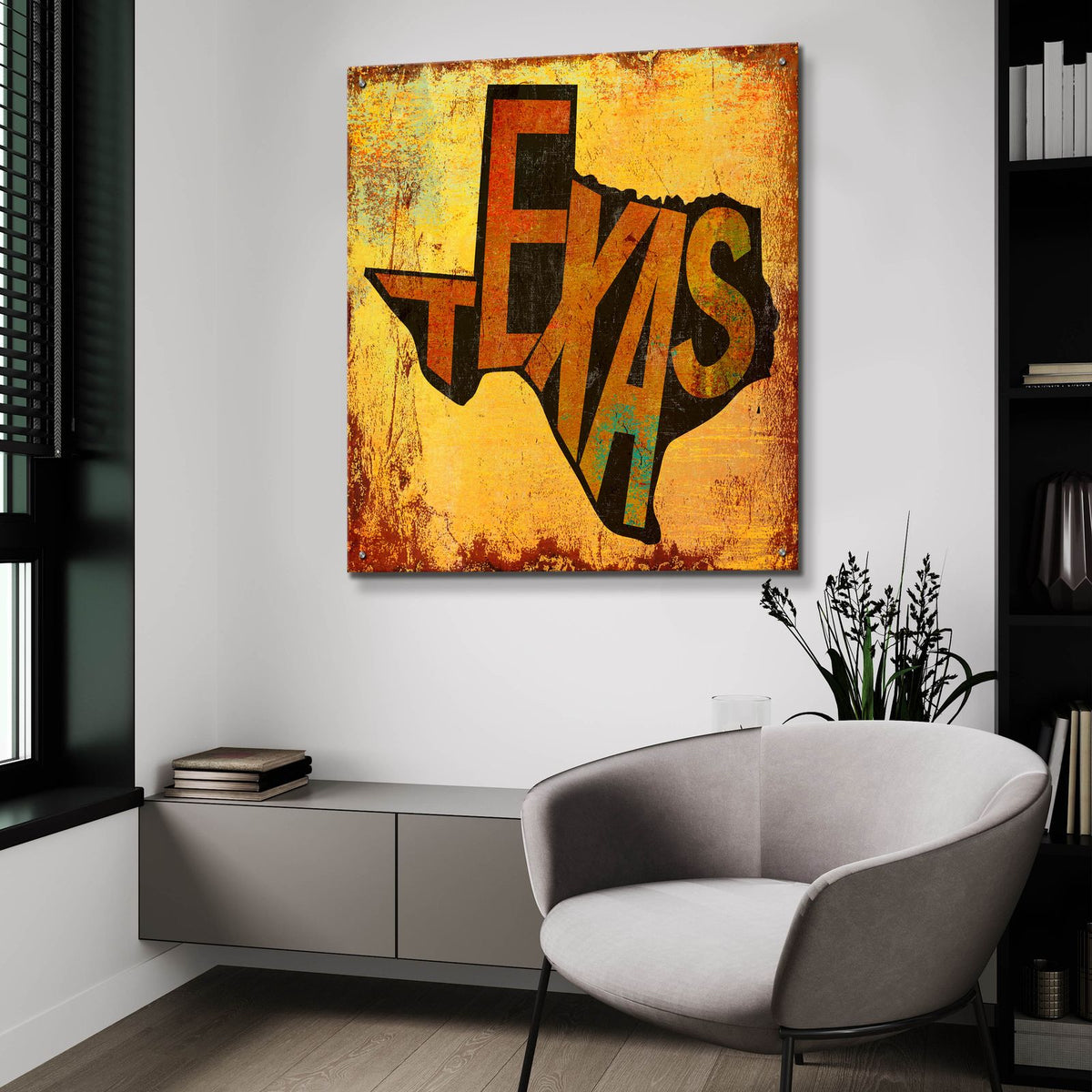 Texas by Art Licensing Studio - 36x36 acrylic wall art in a room