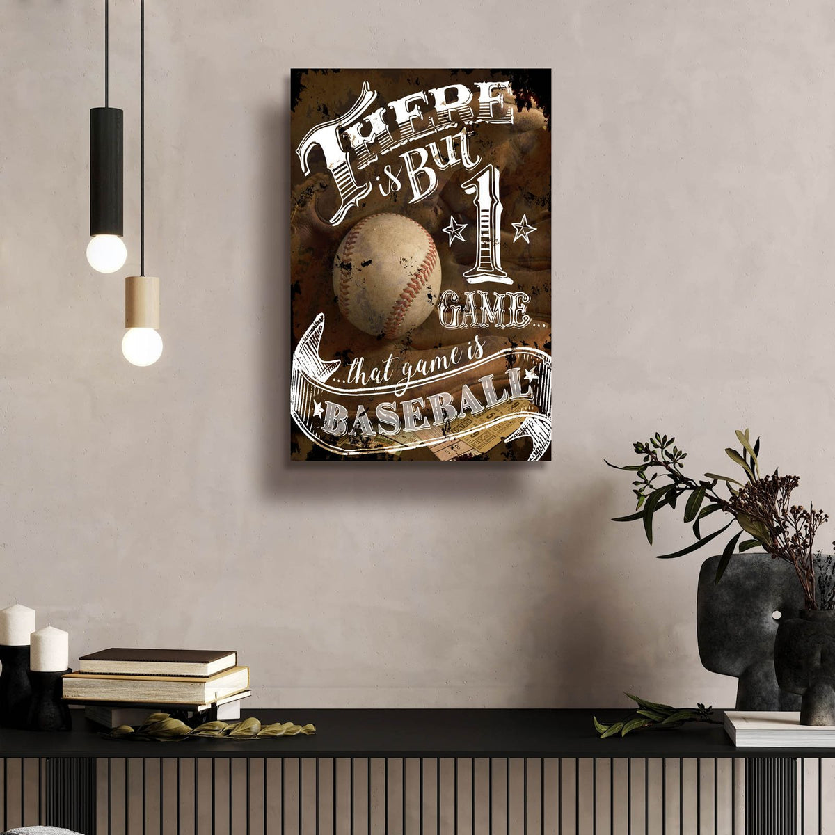 That Game Is Baseball by Art Licensing Studio - 16x24 acrylic wall art in a room