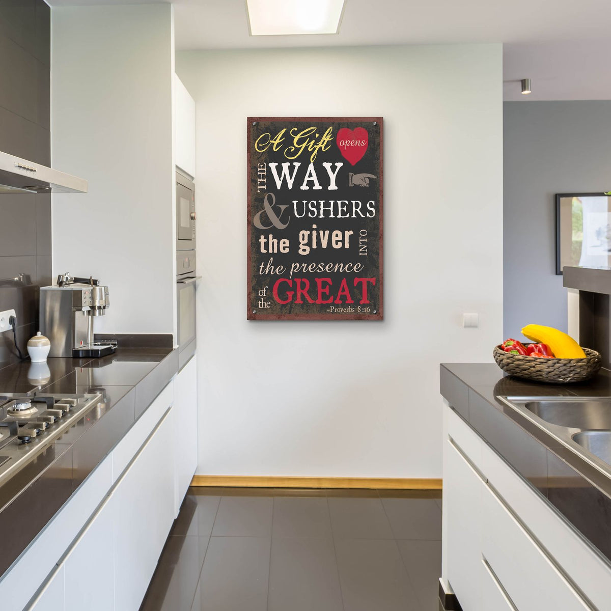 The Gift 2 by Art Licensing Studio - 24x36 acrylic wall art in a room