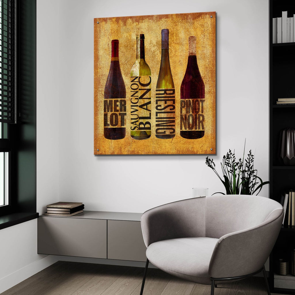 The Wine Up 1 by Art Licensing Studio - 36x36 acrylic wall art in a room