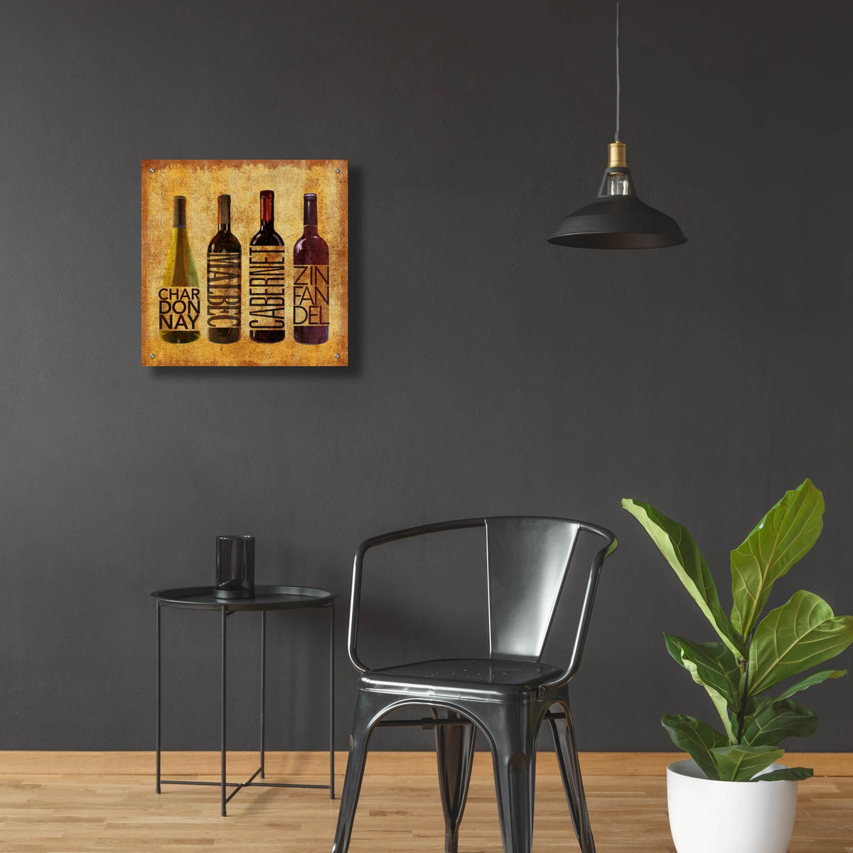 The Wine Up 2 by Art Licensing Studio - 24x24 acrylic wall art in a room