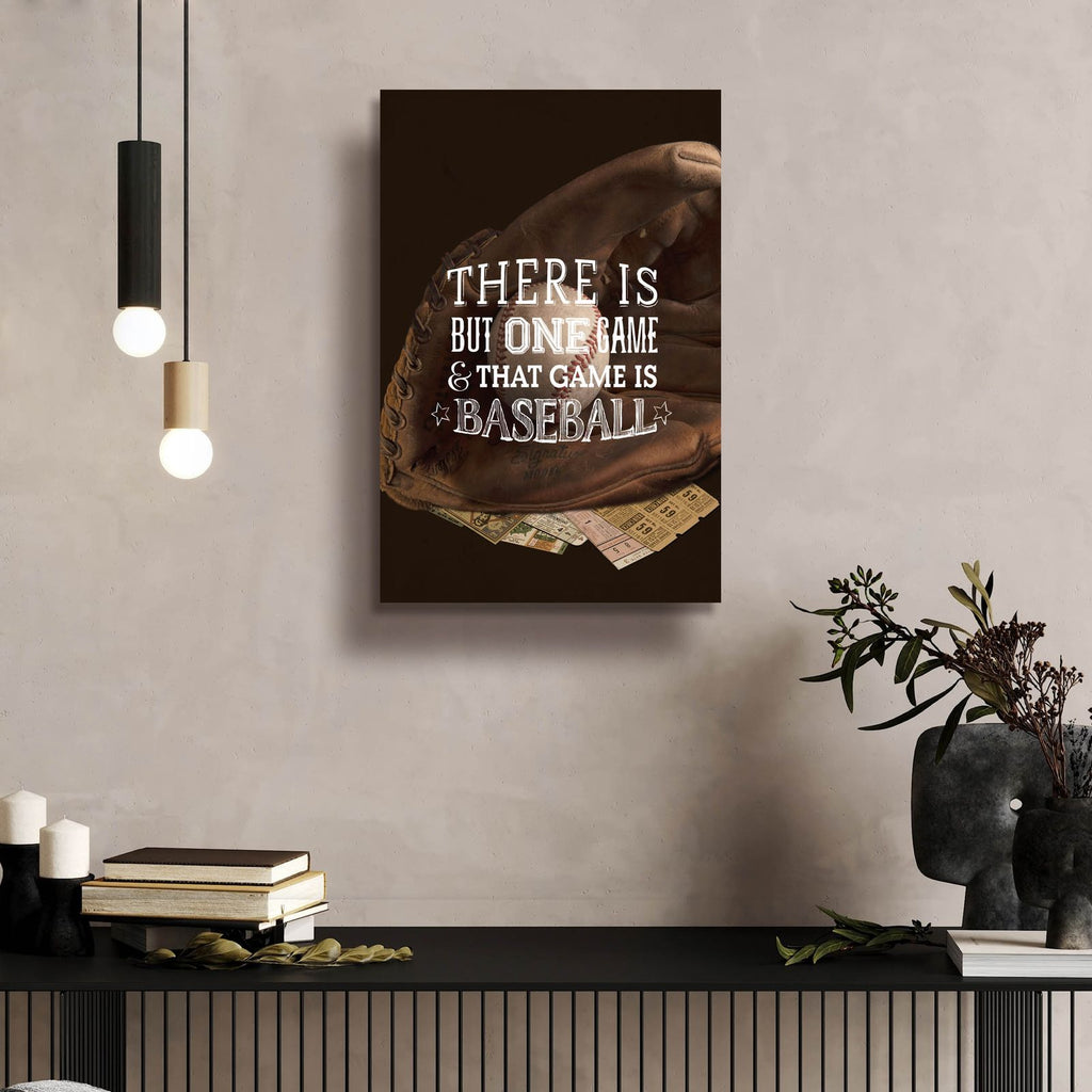 There Is One Game by Art Licensing Studio - 16x24 acrylic wall art in a room