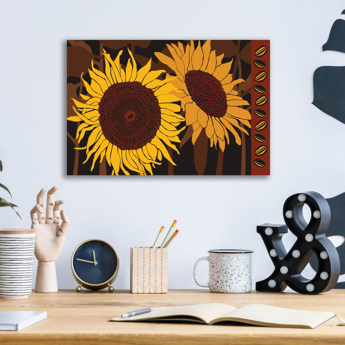 Tournesol 1 by Art Licensing Studio - 16x12 acrylic wall art in a room