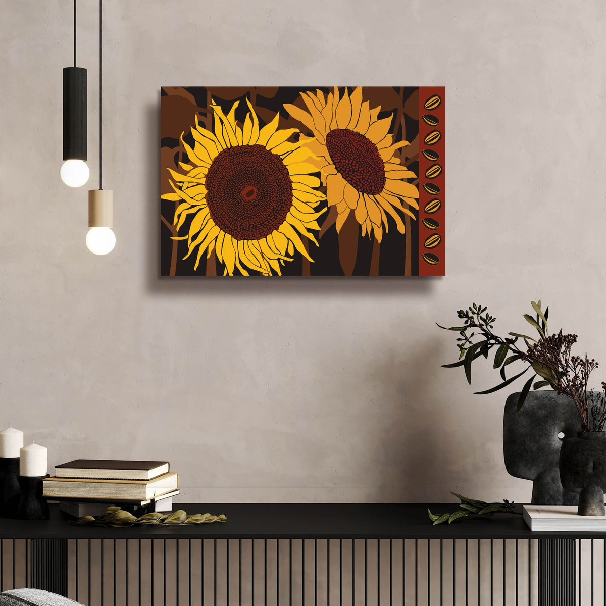 Tournesol 1 by Art Licensing Studio - 24x16 acrylic wall art in a room