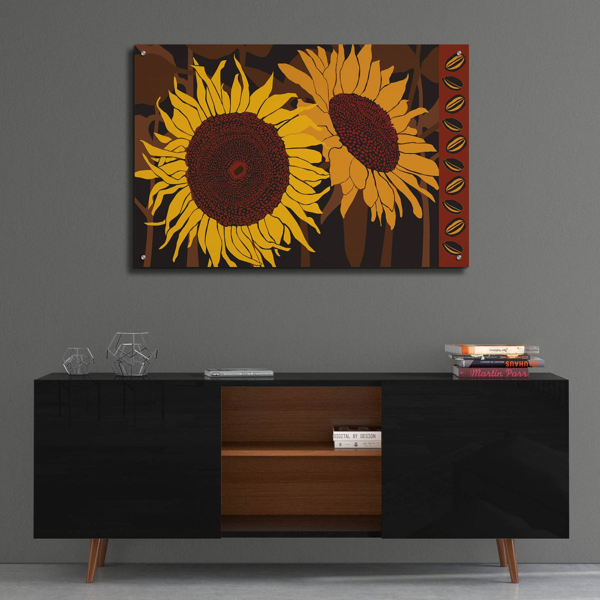 Tournesol 1 by Art Licensing Studio - 36x24 acrylic wall art in a room