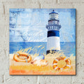 Trade Winds Lighthouse by Art Licensing Studio - 12x12 acrylic wall art in a room