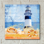 Trade Winds Lighthouse by Art Licensing Studio - 12x12 acrylic wall art in a room