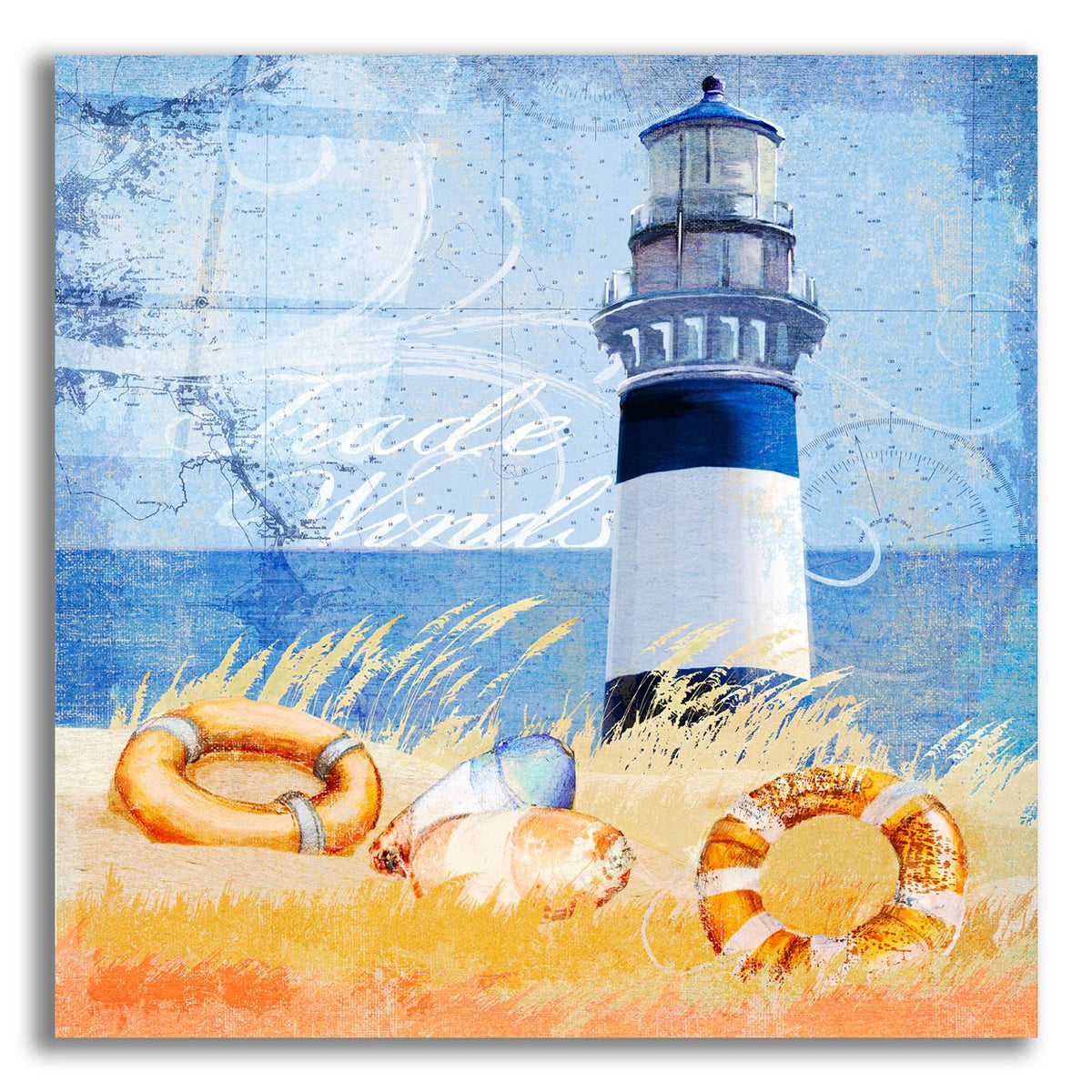 Trade Winds Lighthouse by Art Licensing Studio acrylic glass wall art