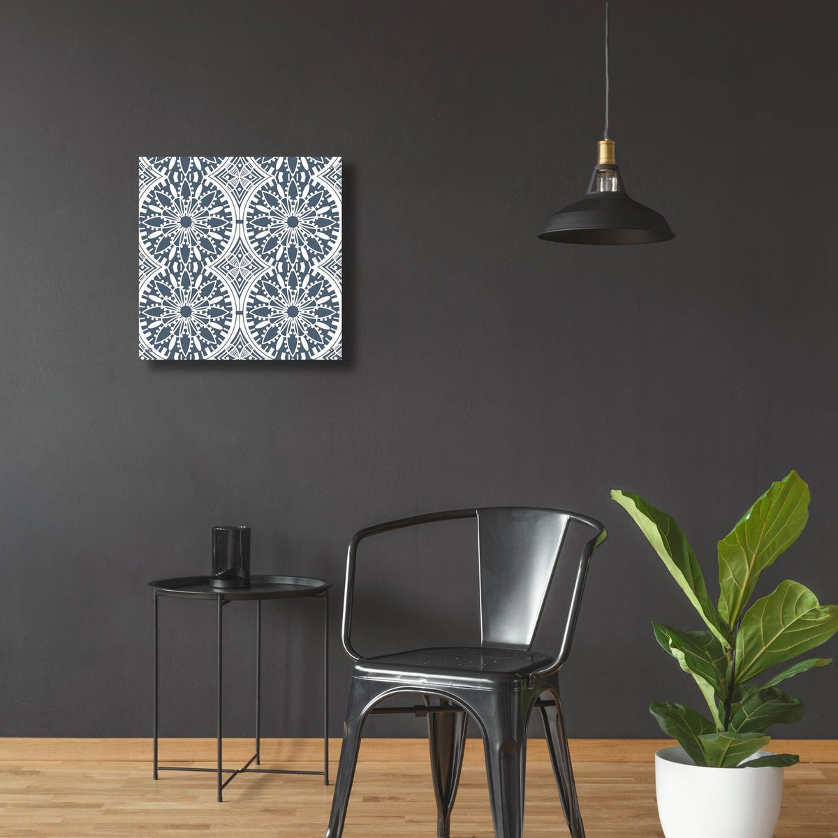 Trixie Mandala Pattern by Art Licensing Studio - 24x24 acrylic wall art in a room