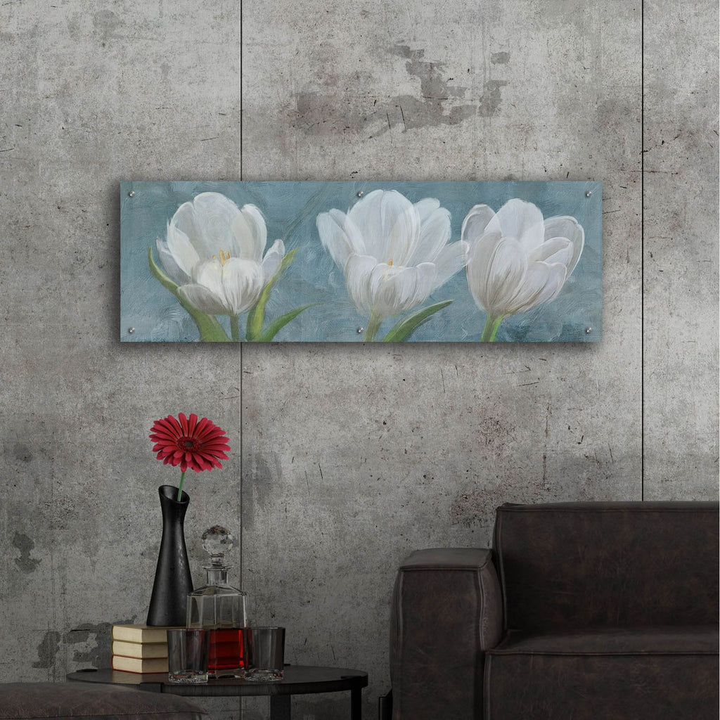Tulip Triolet 2 by Art Licensing Studio - 48x16 acrylic wall art in a room