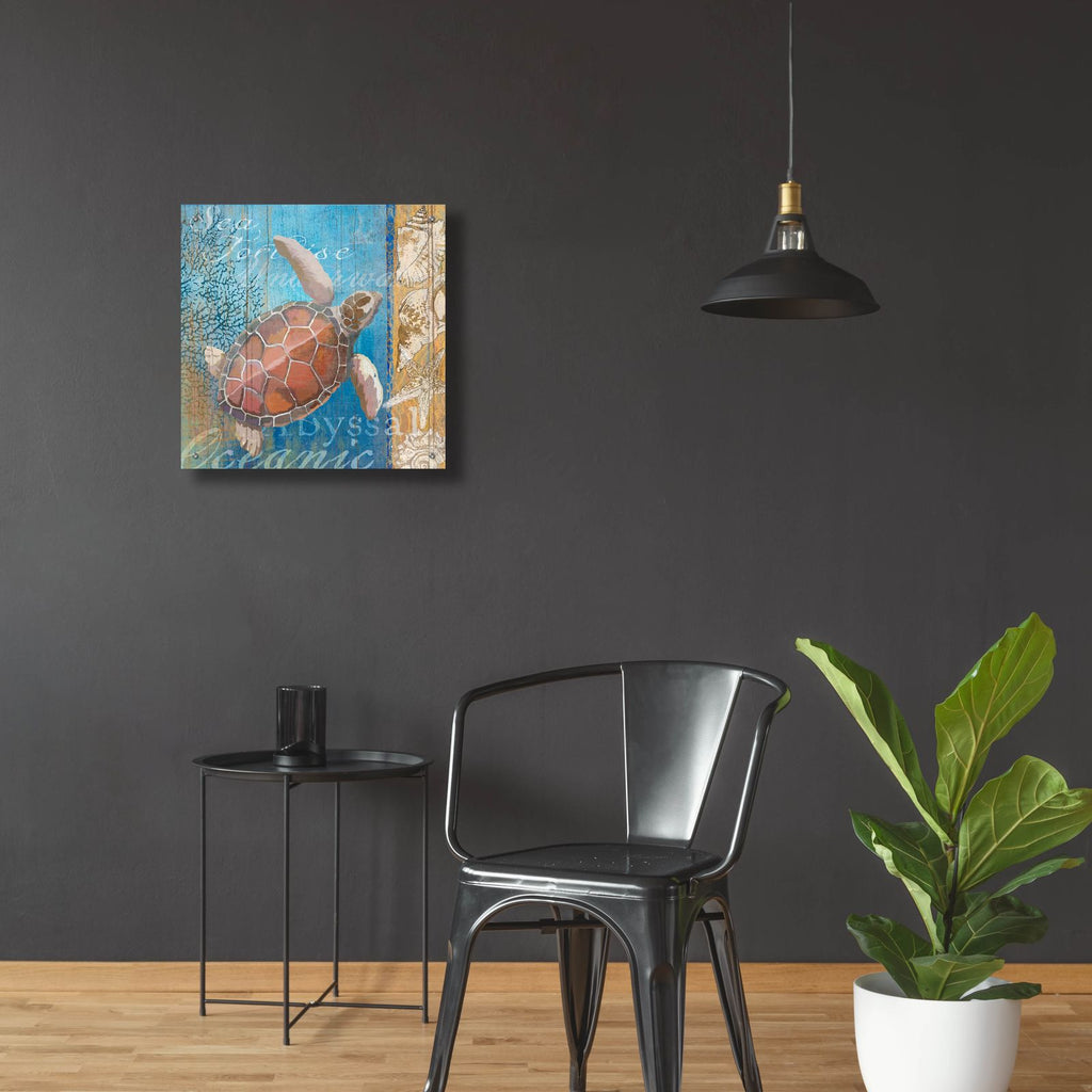 Turtle And Sea by Art Licensing Studio - 24x24 acrylic wall art in a room