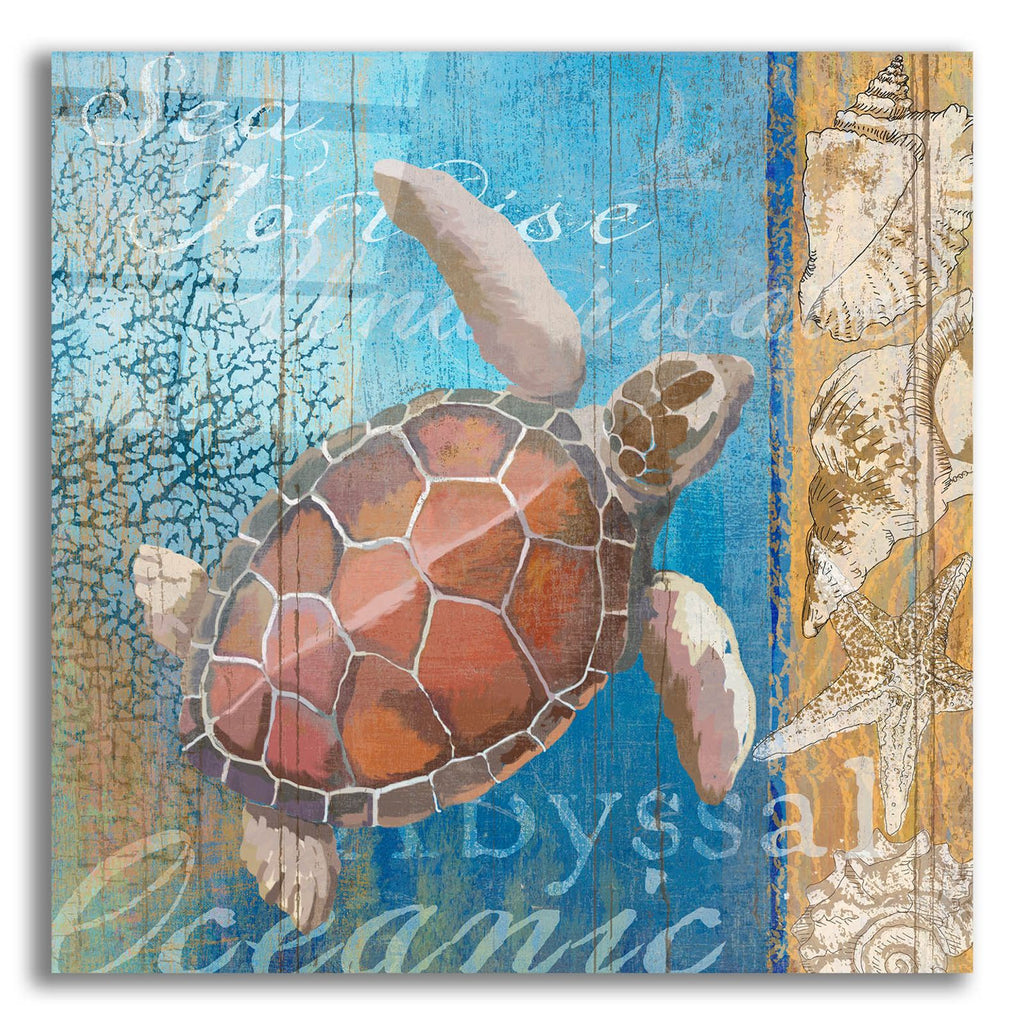 Turtle And Sea by Art Licensing Studio acrylic glass wall art