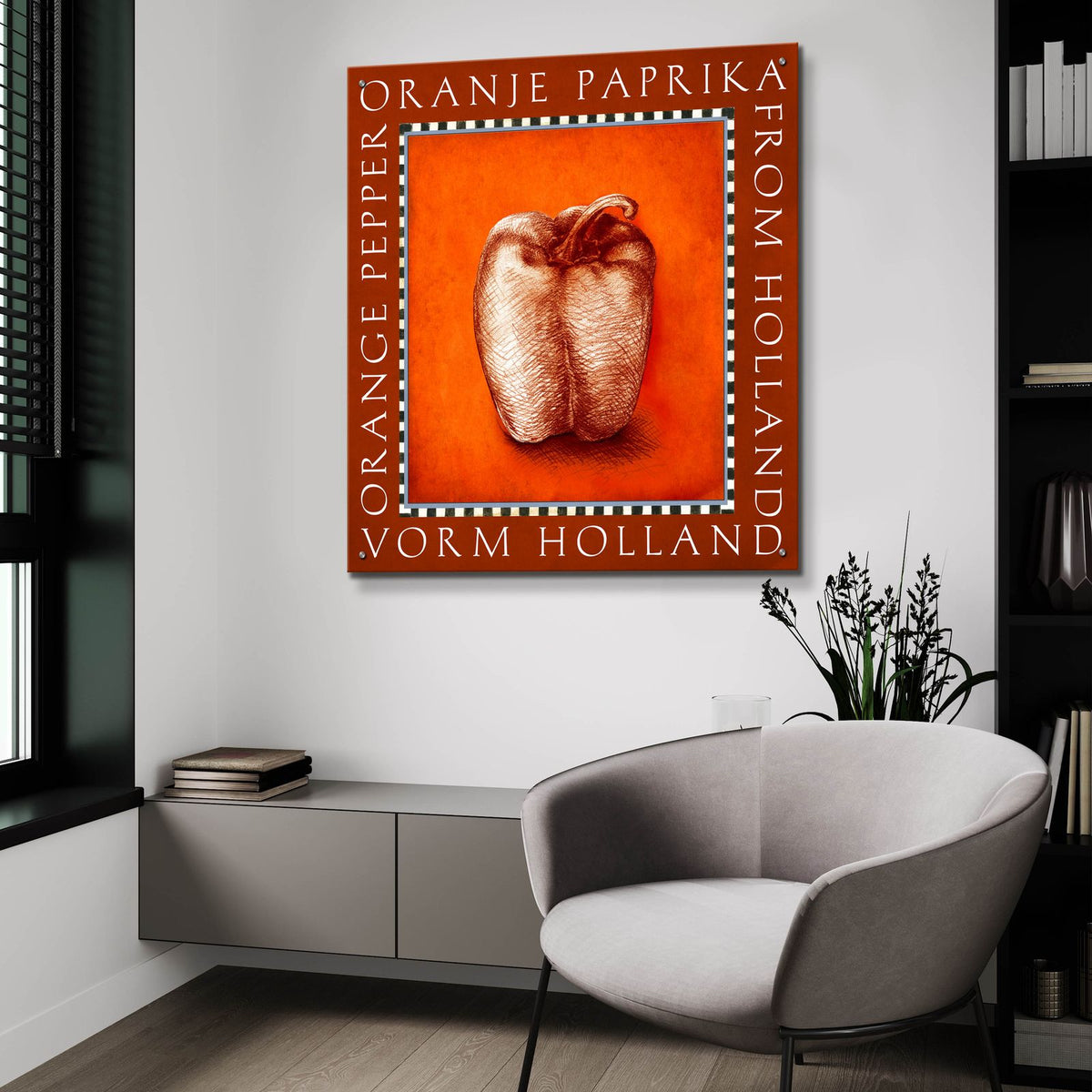 Vegetable Classics 1 by Art Licensing Studio - 36x36 acrylic wall art in a room