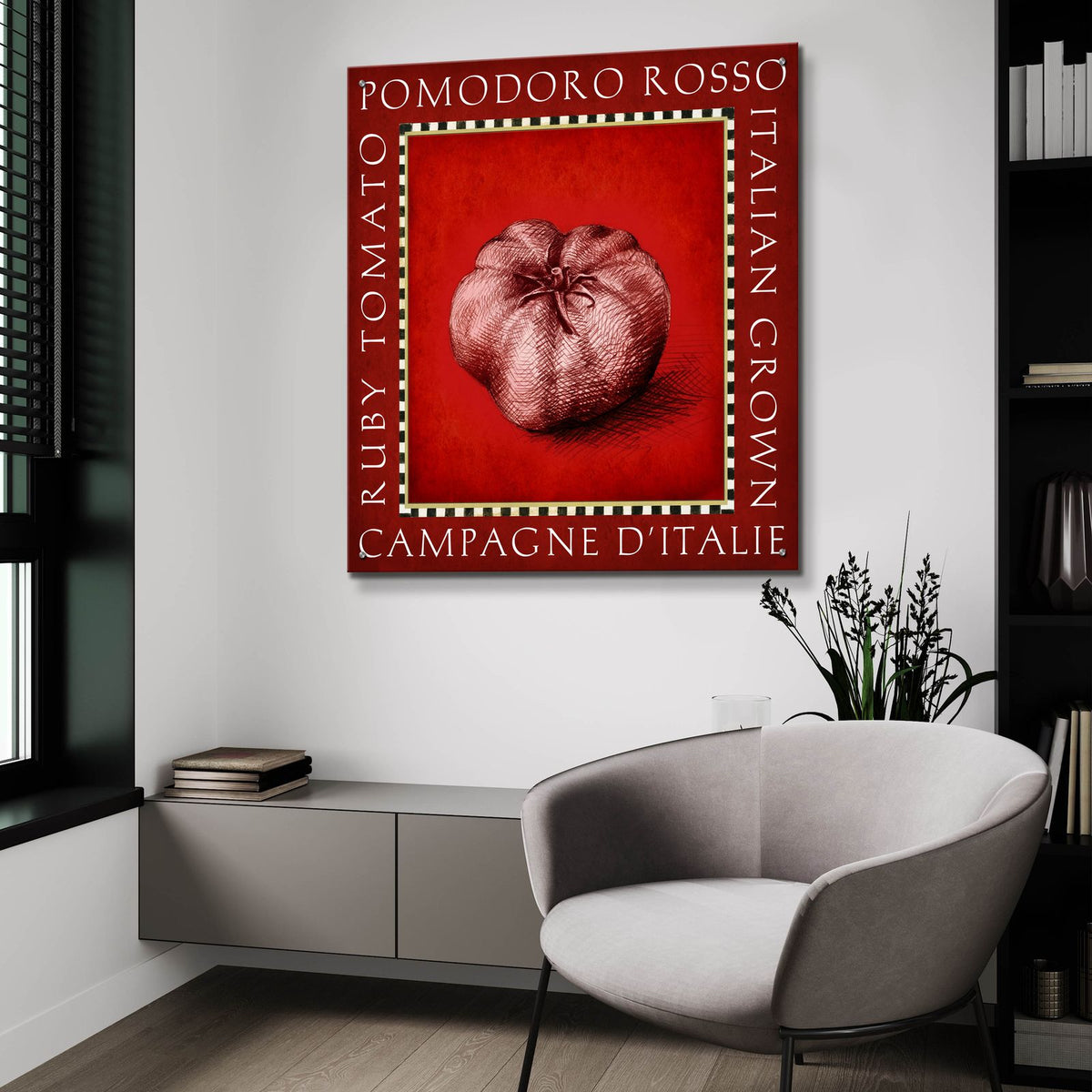 Vegetable Classics 2 by Art Licensing Studio - 36x36 acrylic wall art in a room
