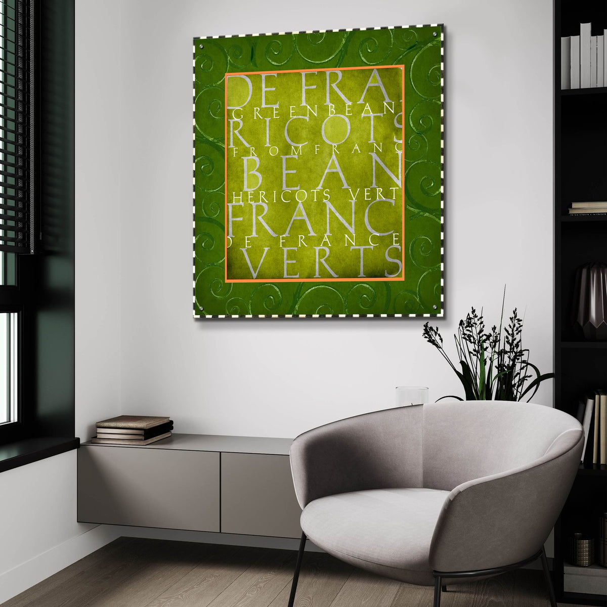 Vegetable Classics 3 by Art Licensing Studio - 36x36 acrylic wall art in a room
