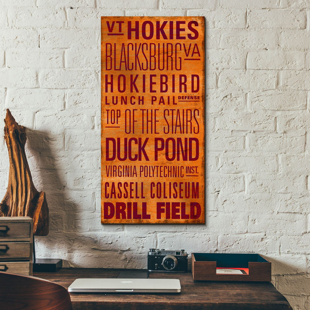 Vt Text by Art Licensing Studio - 12x24 acrylic wall art in a room