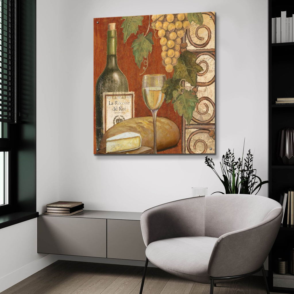 Wine And Cheese Tasting 1 by Art Licensing Studio - 36x36 acrylic wall art in a room