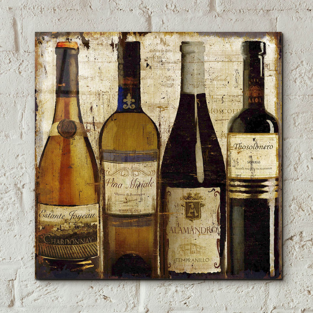 Wine Samples Of Europe 2 by Art Licensing Studio - 12x12 acrylic wall art in a room