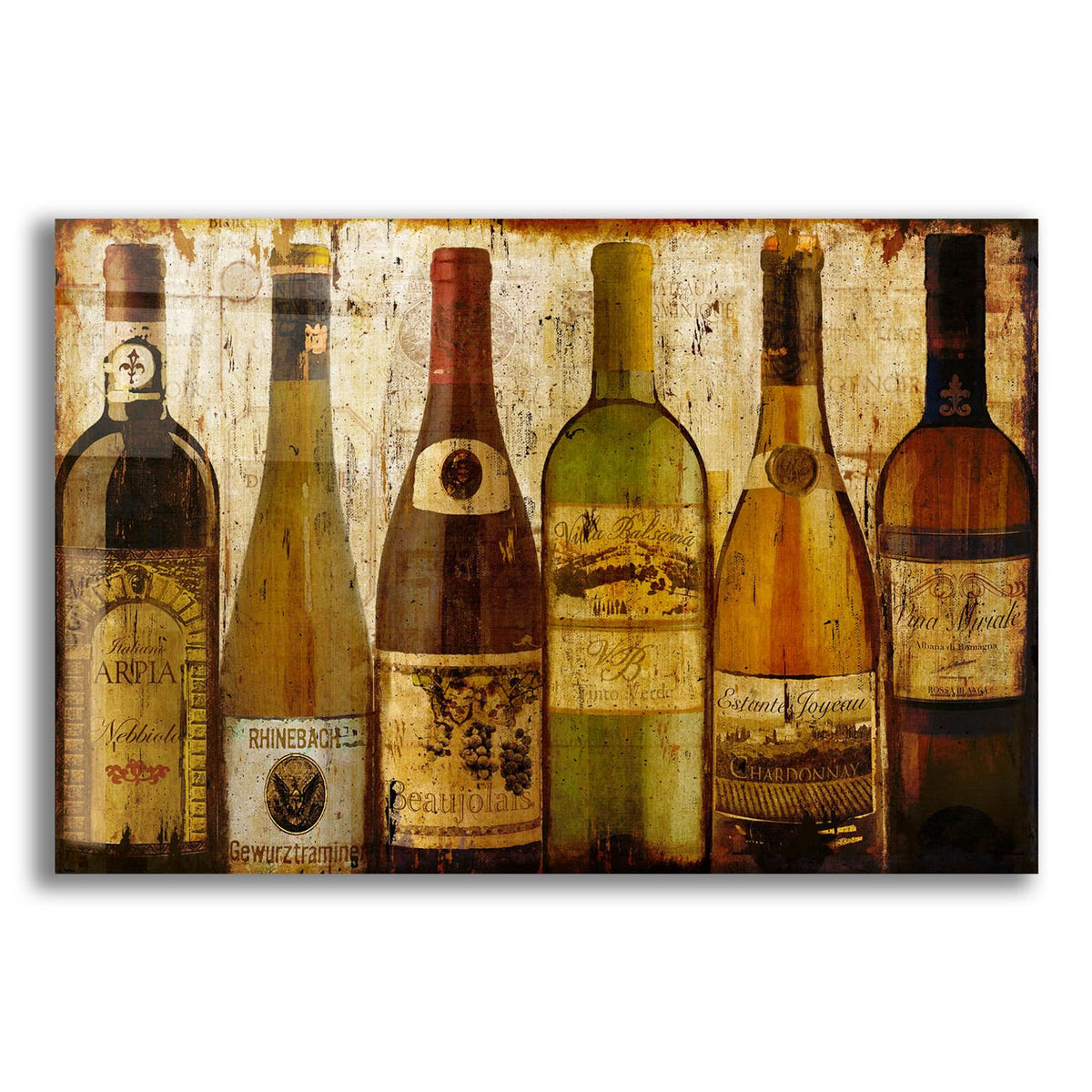 Wine Samples Of Europe 3 by Art Licensing Studio acrylic glass wall art