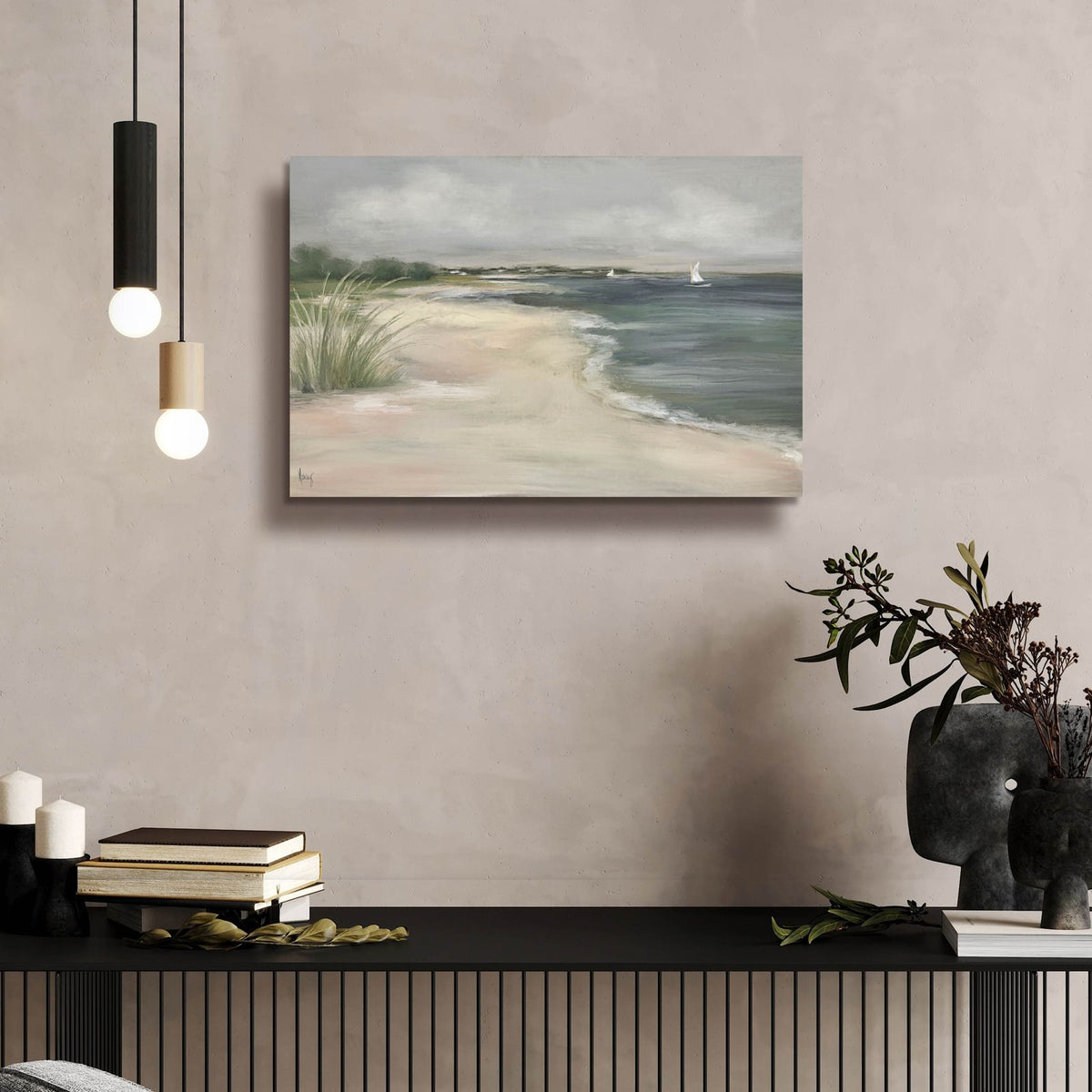 A Walk On The Beach by Ashley Bradley - 24x16 acrylic wall art in a room