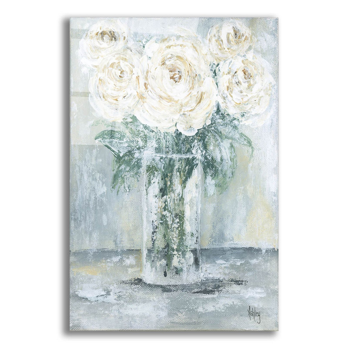 Abstract Floral Vase by Ashley Bradley acrylic glass wall art