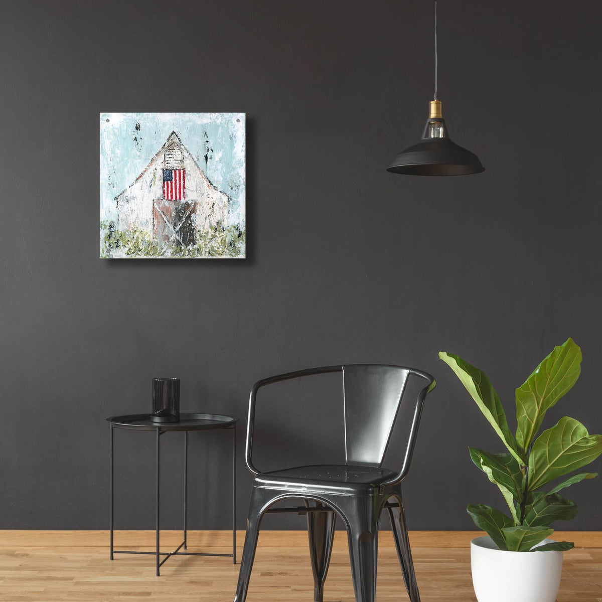 Americana Barn by Ashley Bradley - 24x24 acrylic wall art in a room