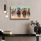 And Theyre Off by Ashley Bradley - 24x16 acrylic wall art in a room