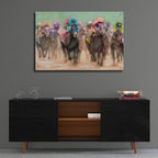 And Theyre Off by Ashley Bradley - 36x24 acrylic wall art in a room