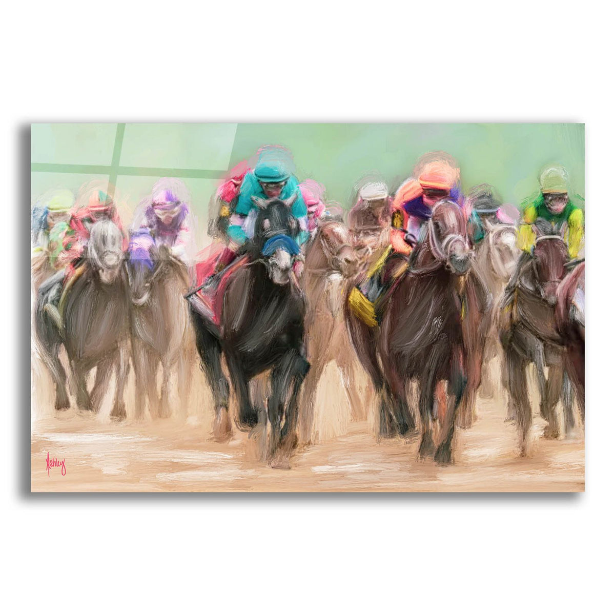 And Theyre Off by Ashley Bradley acrylic glass wall art
