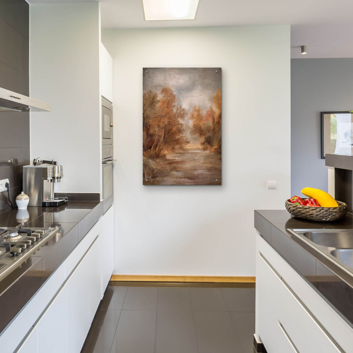 Autumn Abstract by Ashley Bradley - 24x36 acrylic wall art in a room