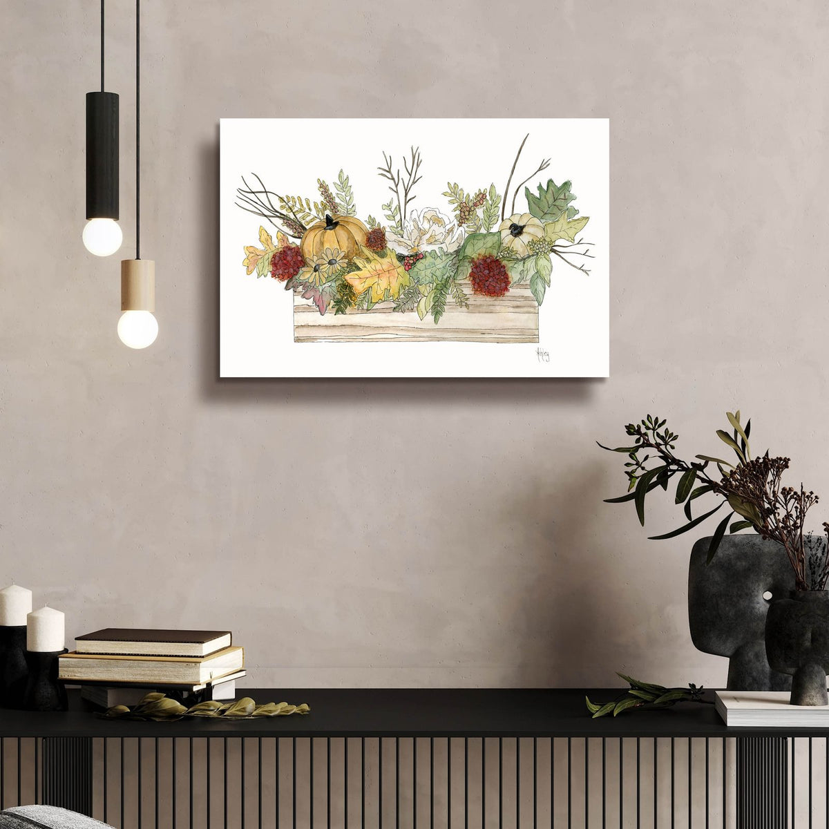 Autumn Blessings by Ashley Bradley - 24x16 acrylic wall art in a room