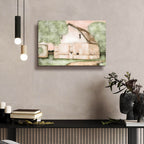 Blushing Barn by Ashley Bradley - 24x16 acrylic wall art in a room