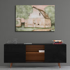Blushing Barn by Ashley Bradley - 36x24 acrylic wall art in a room