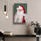 Blushing Santa by Ashley Bradley - 16x24 acrylic wall art in a room