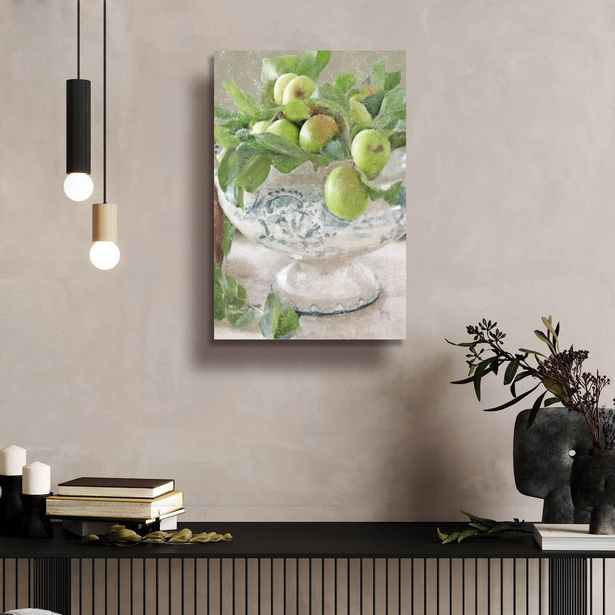 Bowl Of Apples by Ashley Bradley - 16x24 acrylic wall art in a room
