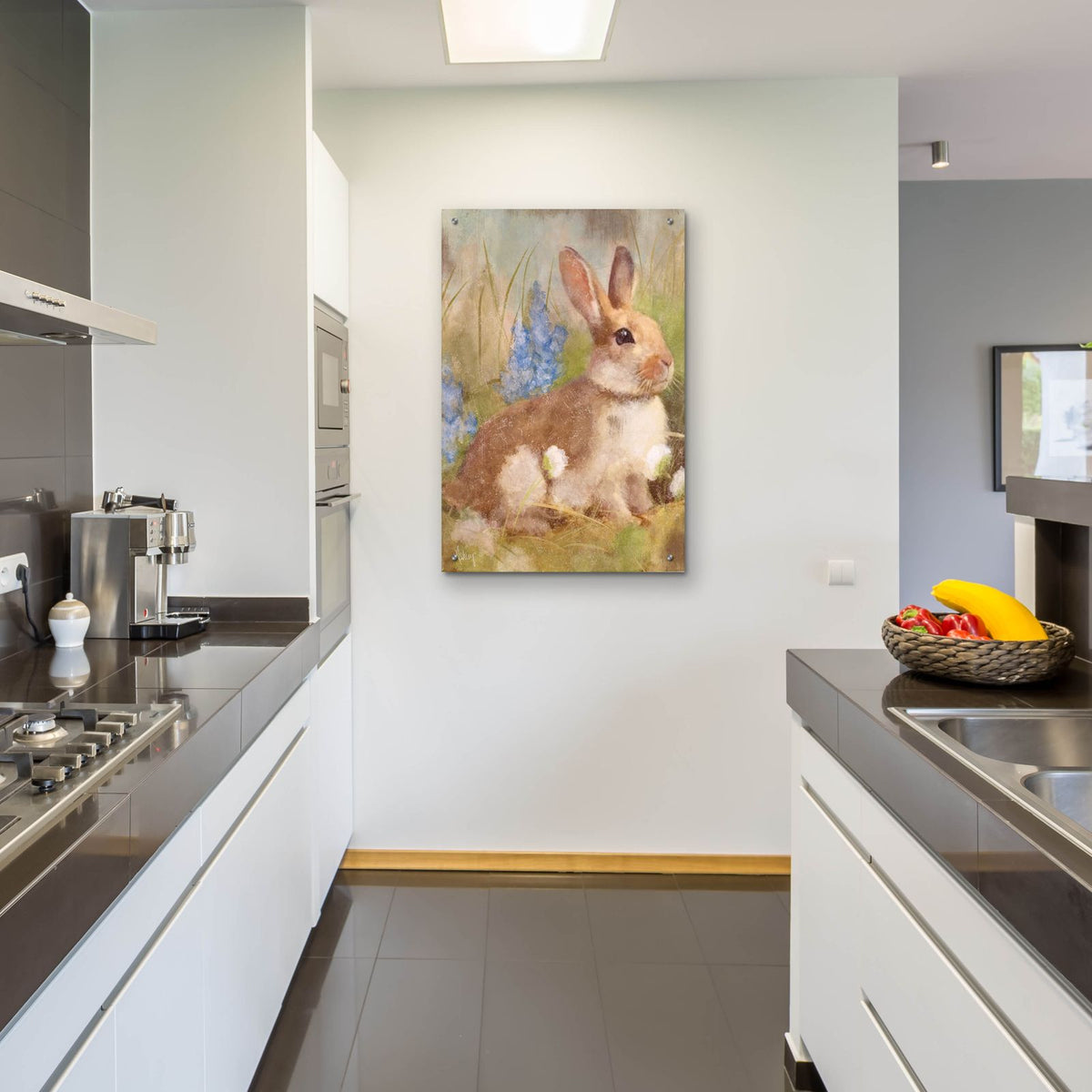 Bunny In Meadow by Ashley Bradley - 24x36 acrylic wall art in a room