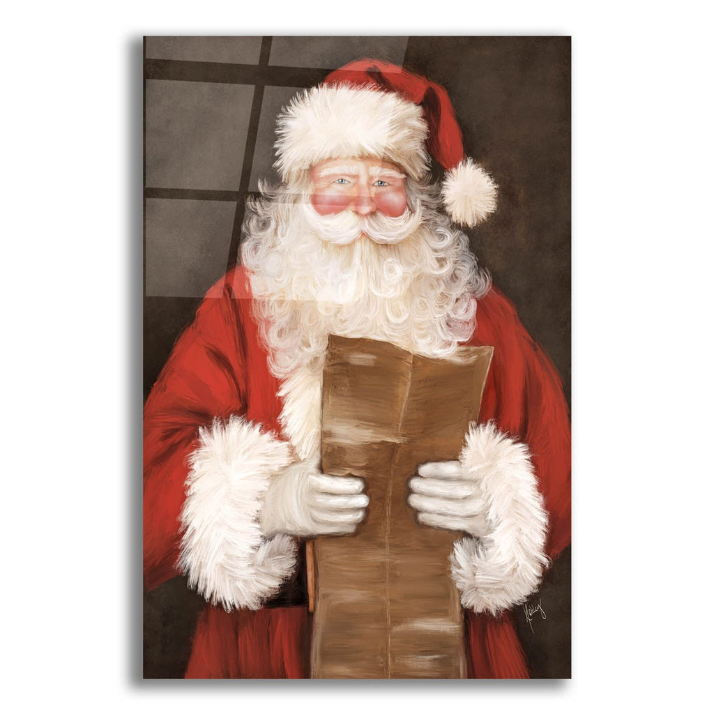 Checking It Twice Santa by Ashley Bradley acrylic glass wall art